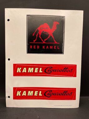 1996 Red Kamel Cigarettes Sticker Decal Display Sheet Kamel Cigarette